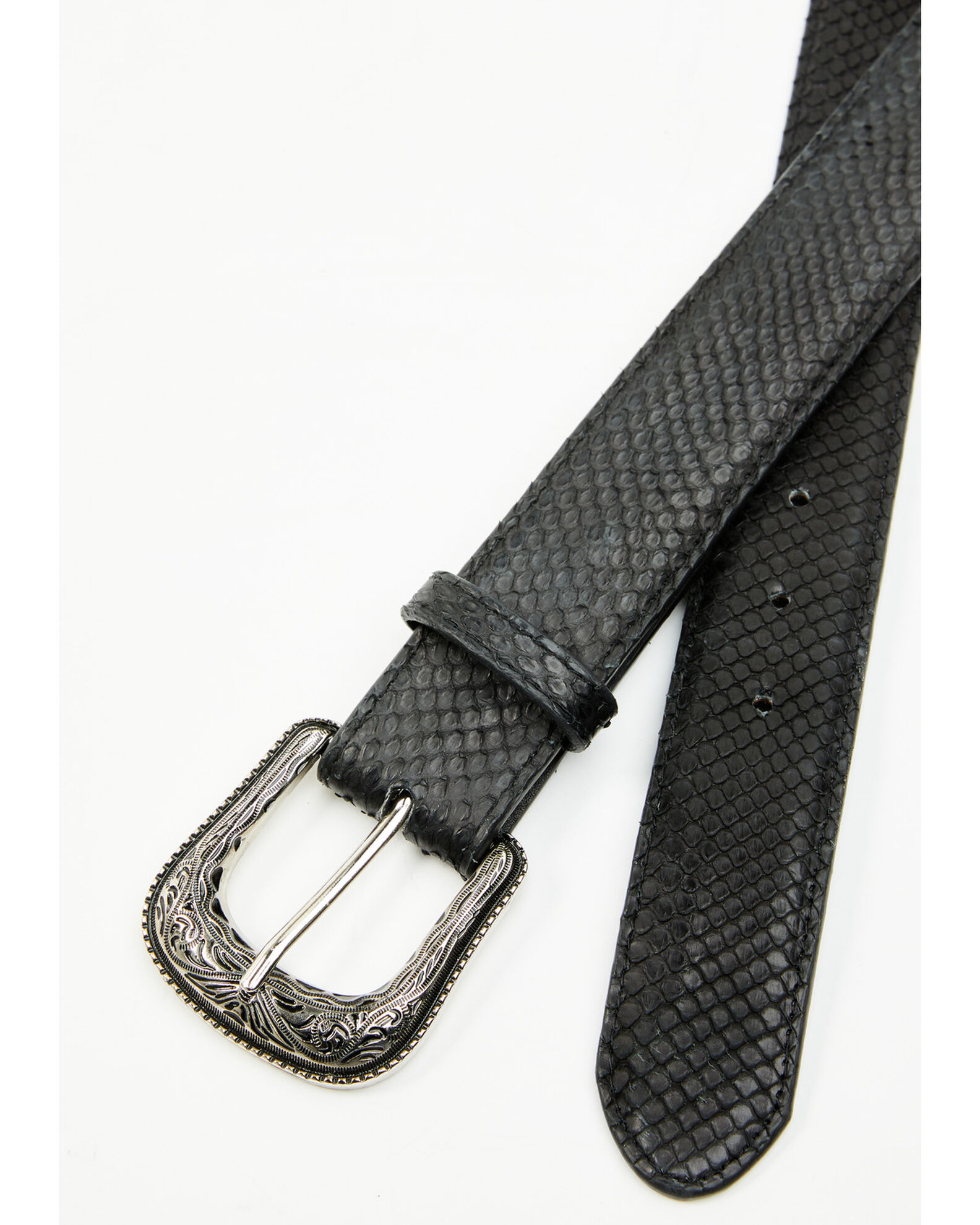 Image #2 - Cody James Men's Tyrell Exotic Python Leather Belt, Brown, hi-res
