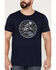 Moonshine Spirit Men's Navy Skull Moon Graphic Short Sleeve T-Shirt , Navy, hi-res
