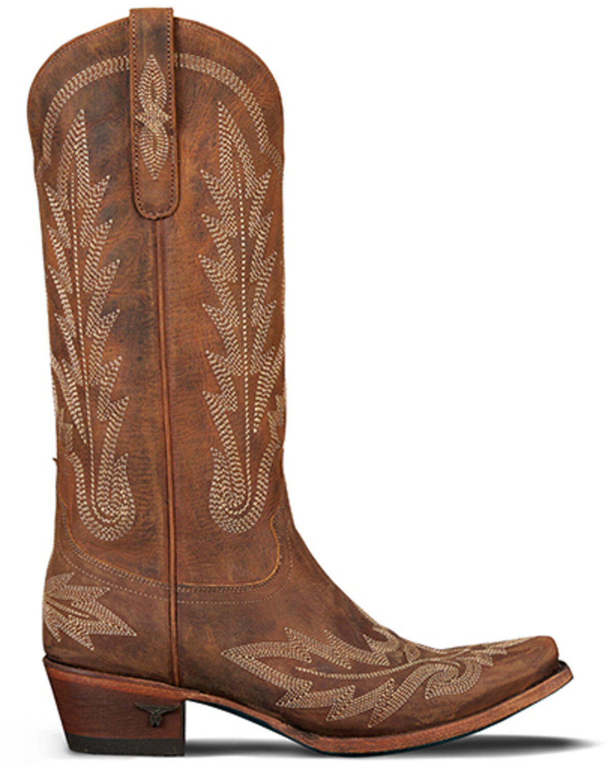 Image #2 - Lane Women's Lexington Tall Western Boots - Snip Toe, Caramel, hi-res