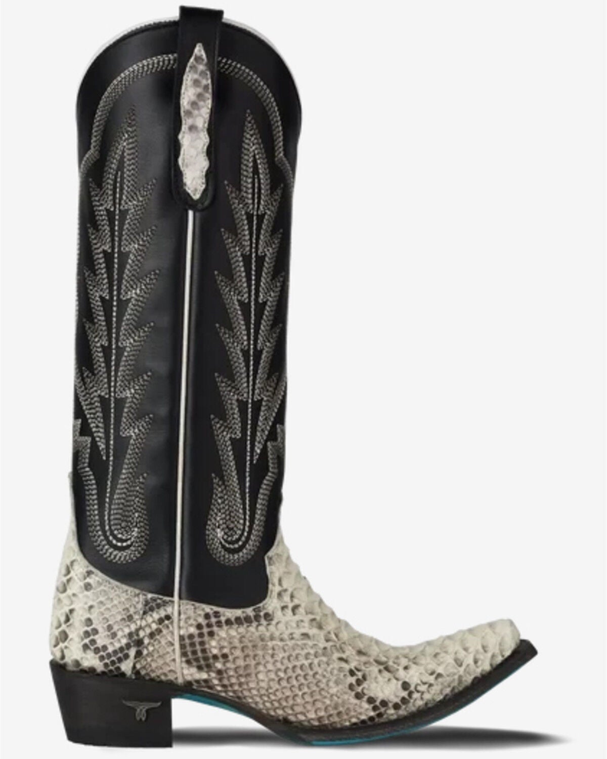 Image #1 - Lane Women's Skylight Exotic Python Tall Western Boots - Snip Toe, Black, hi-res