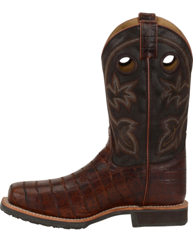 Double H Men's Gator Print Steel Toe Work Boots Boot Barn