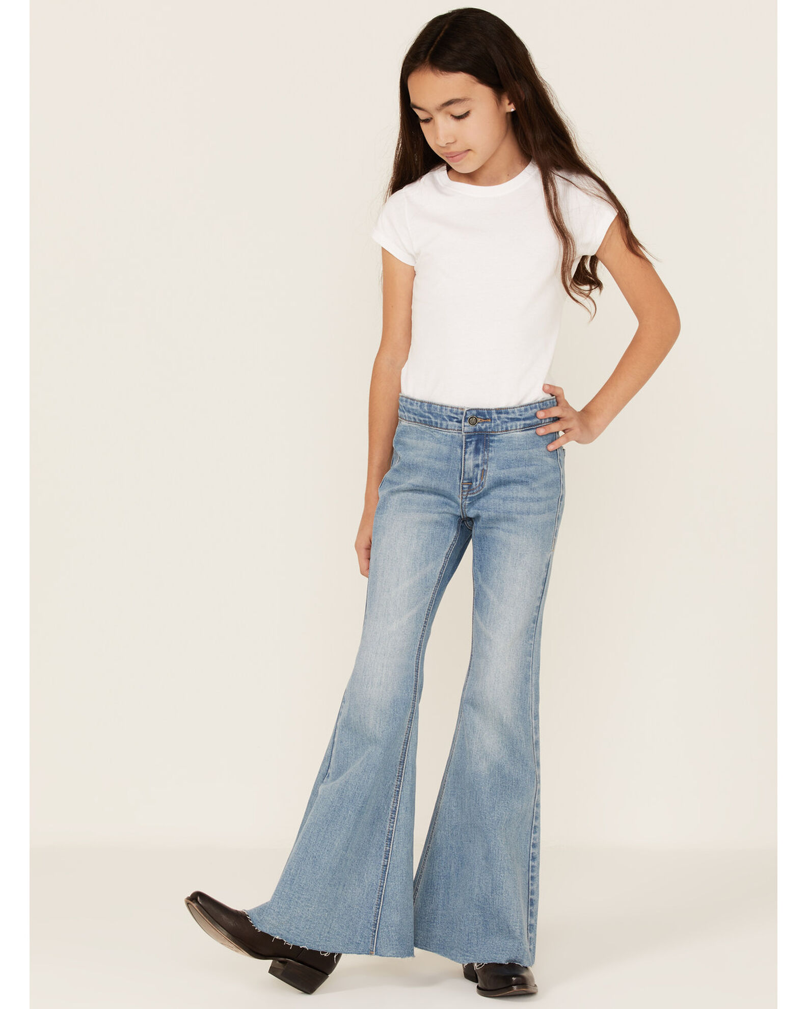 Girls light wash jeans cheap