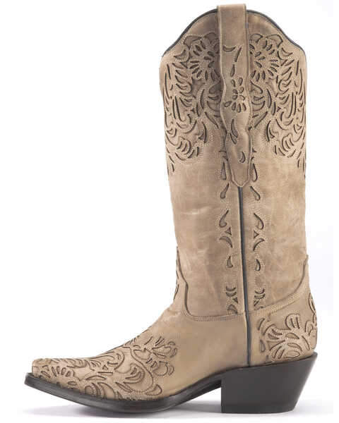 Image #5 - Corral Women's Bone Cutout Cowgirl Boots - Snip Toe, , hi-res