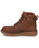Justin Men's Rush Waterproof 6" Lace-Up Nano Non-Comp Wedge Work Boots - Moc Toe , Brown, hi-res