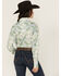 Image #5 - Cowboygirl by Jenna Paulette Women's Patchwork Print Long Sleeve Pearl Snap Western Shirt, Green, hi-res