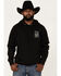 Howitzer Men's We Honor Patriotic Hooded Sweatshirt, Black, hi-res