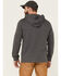Brothers & Sons Men's Solid Heather Slub Long Sleeve Hooded Shirt , Charcoal, hi-res