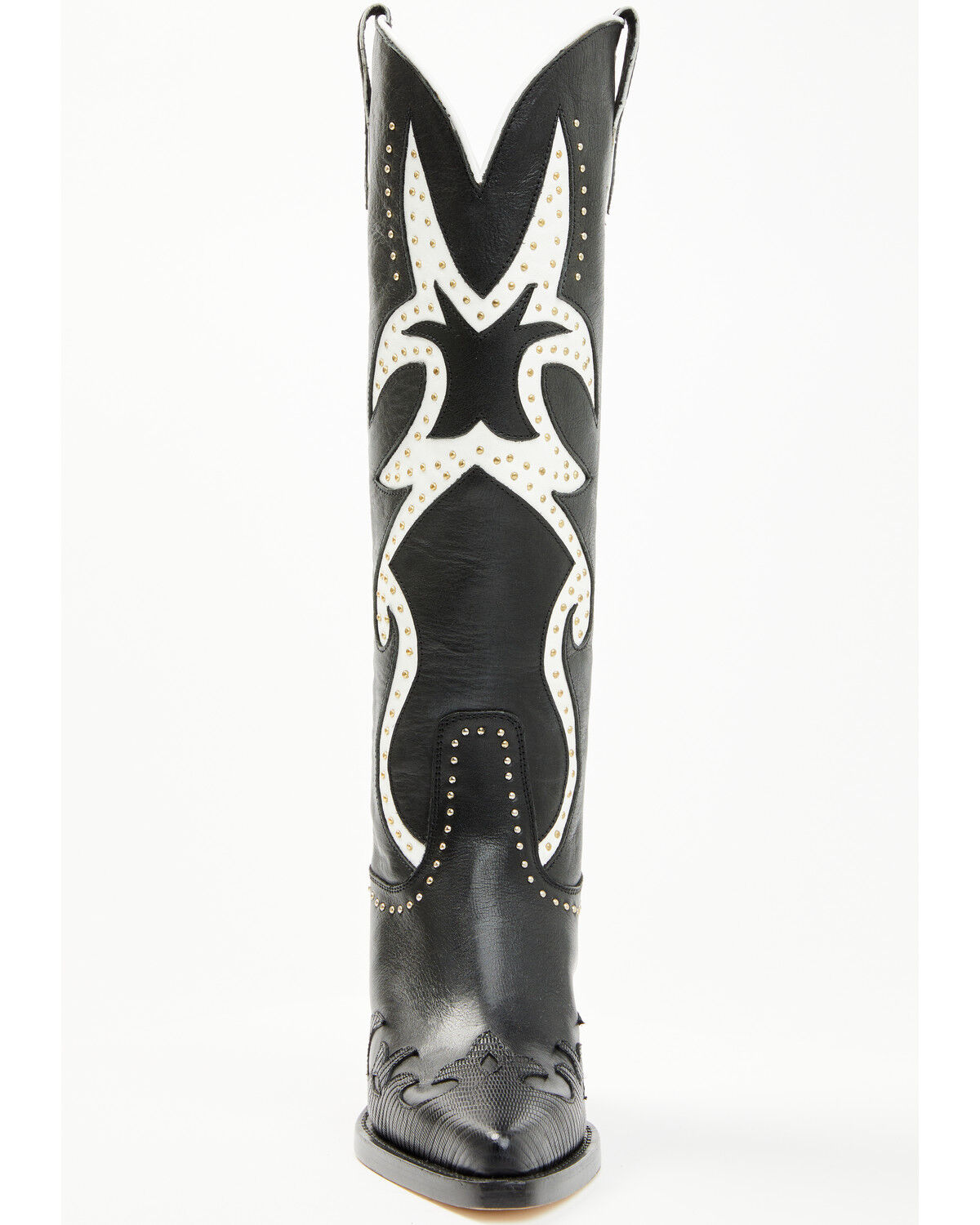 Image #4 - Wonderwest Women's Genoeva Tall Western Boots - Snip Toe, Black/white, hi-res