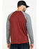 Image #2 - Hawx Men's Red Baseball Raglan Crew Long Sleeve Work Shirt, , hi-res