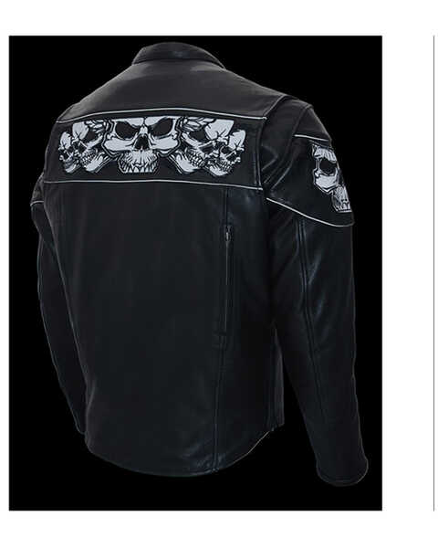 Image #3 - Milwaukee Leather Men's Crossover Scooter Cool-Tec Leather Motorcycle Jacket - 4X, Black, hi-res