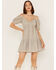Image #1 - Heartloom Women's Kendra Peri Plaid Off Shoulder Mini Dress, Periwinkle, hi-res