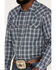 Cody James Men's Lingo Plaid Long Sleeve Snap Western Shirt, Navy, hi-res