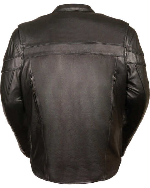 Image #3 - Milwaukee Leather Men's Sporty Scooter Crossover Jacket - Big - 3X, Black, hi-res