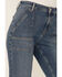 Idyllwind Women's High Rise Straight Porkchop Pockets Denim Jeans, Dark Blue, hi-res