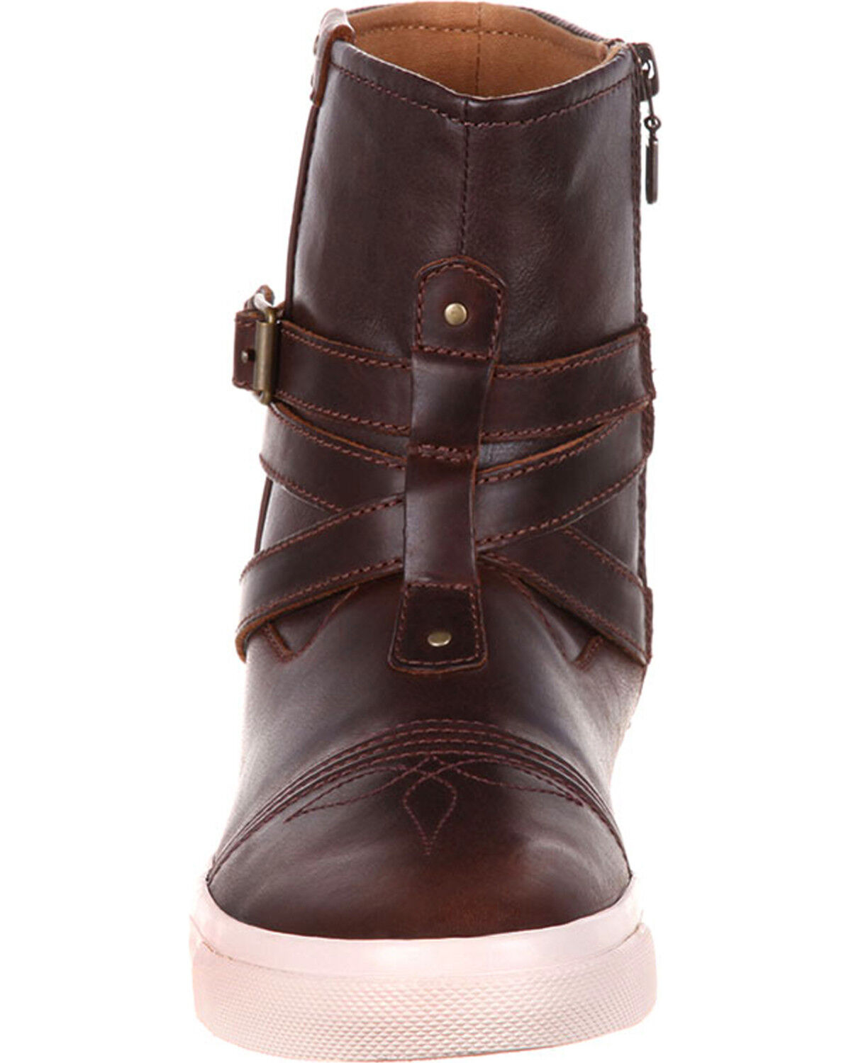 Image #4 - Durango Women's Brown Music City Belted Booties, , hi-res