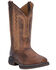 Image #1 - Laredo Men's Bennett Broad Square Toe Western Boots, Tan, hi-res