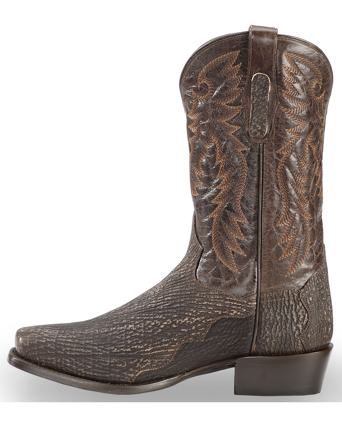 Image #3 - Dan Post Men's Chocolate Shark Cowboy Boots - Square Toe , , hi-res