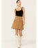 Maggie Sweet Women's Danna Corduroy Button Down Skirt, Tan, hi-res