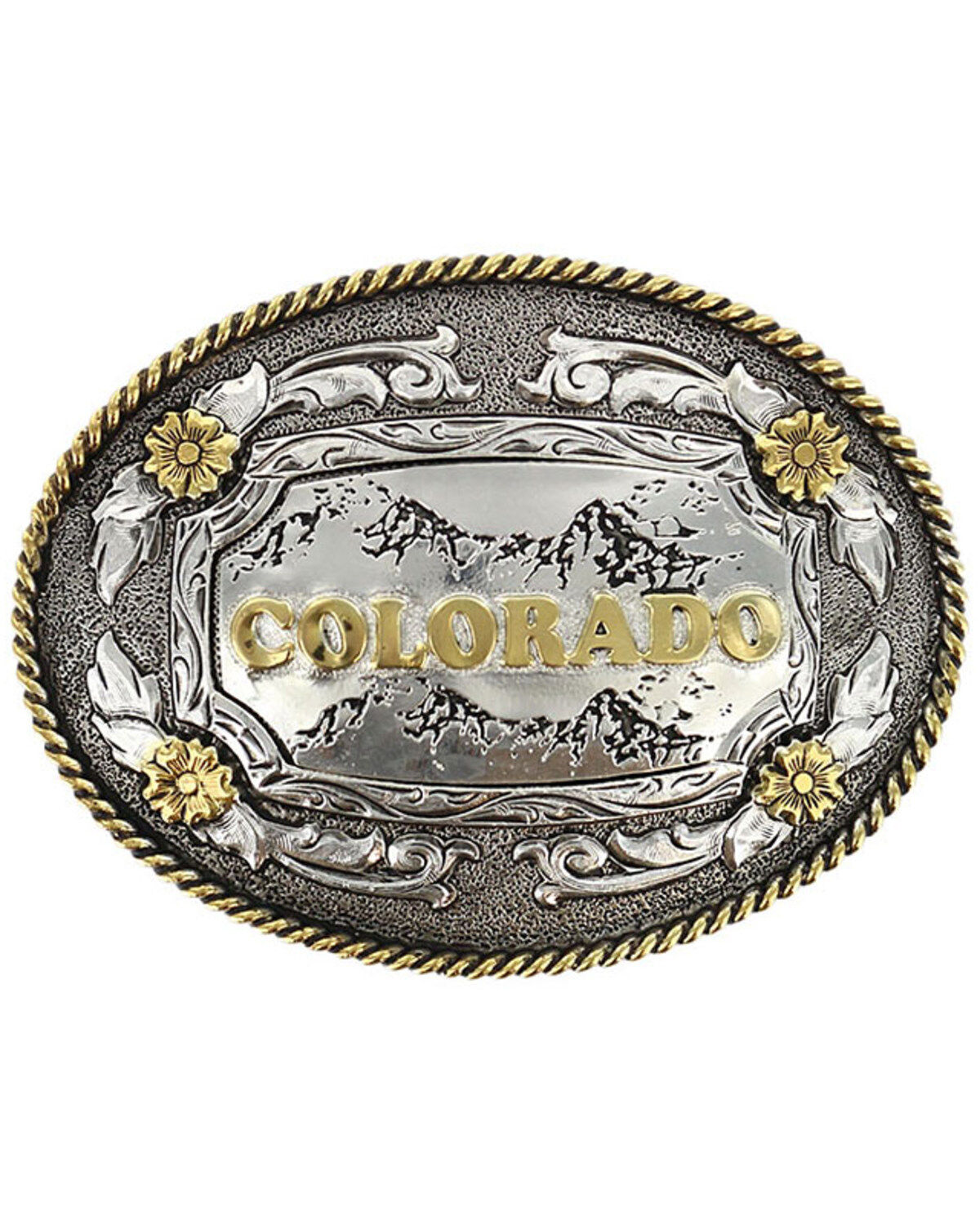 Image #1 - Cody James® Oval Dual-Tone Colorado Buckle, Multi, hi-res