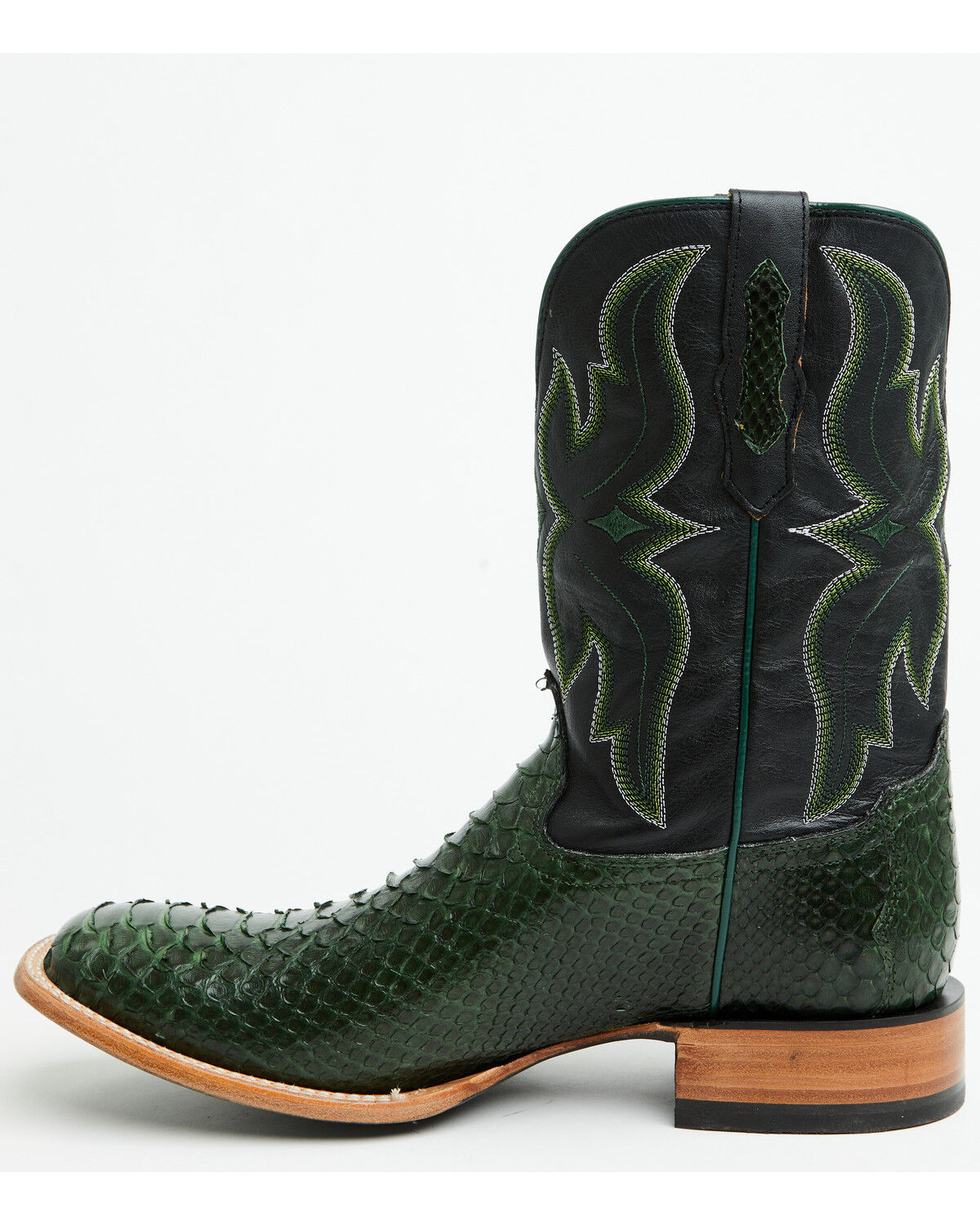 Image #3 - Cody James Men's Exotic Python Western Boots - Broad Square Toe, Green, hi-res