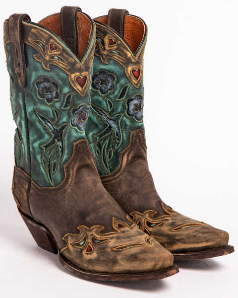 Image #4 - Dan Post Women's Blue Bird Wingtip Western Boots - Snip Toe, Copper, hi-res