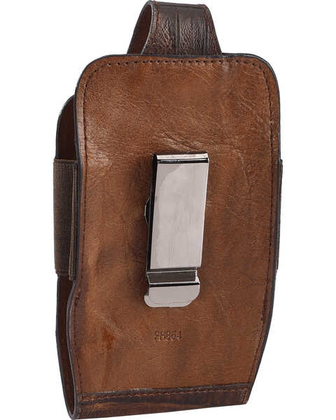 Image #3 - M & F Western Men's Extra Large Faux Caiman Cell Phone Holder, Chocolate, hi-res
