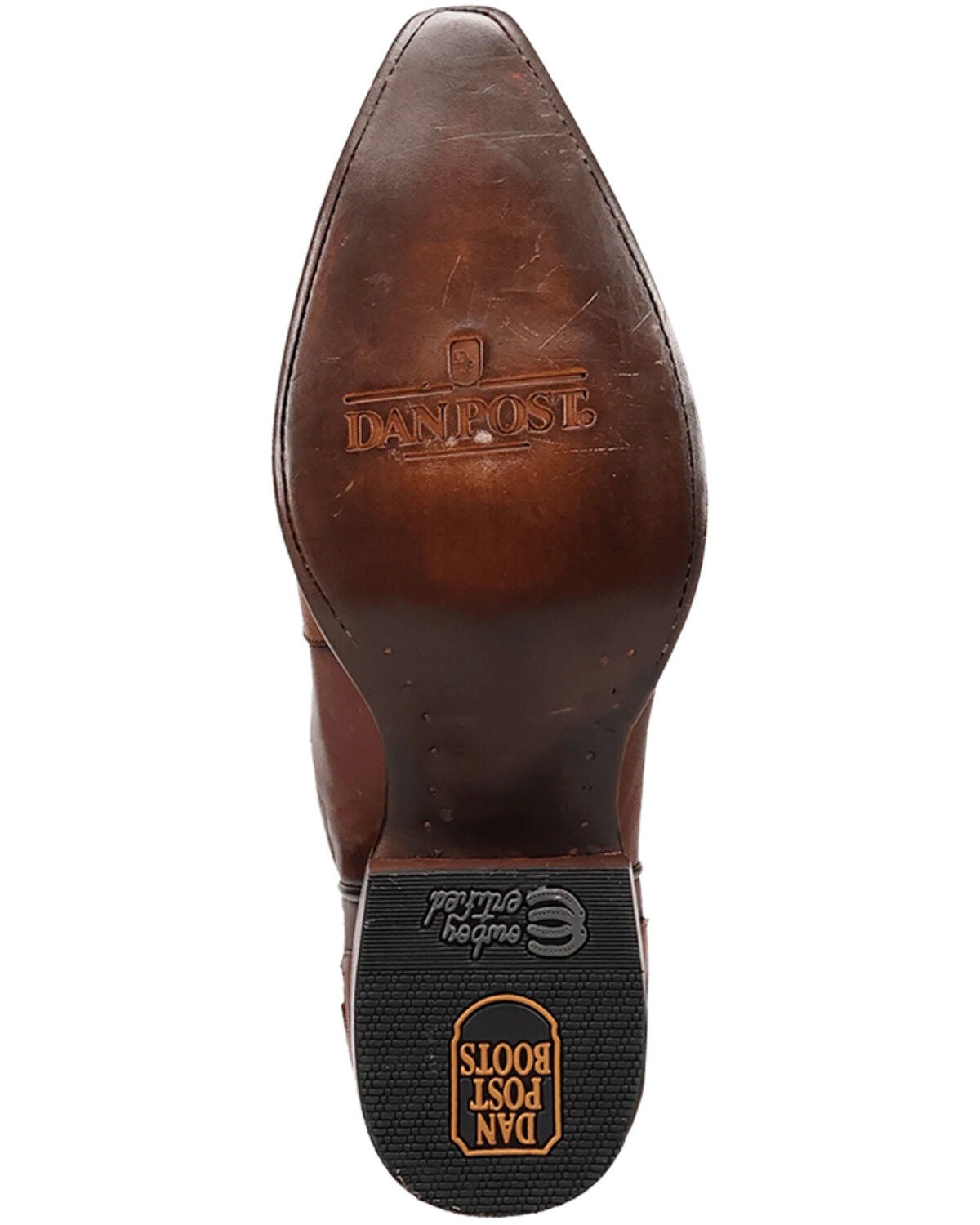 Image #7 - Dan Post Men's Tularosa Inlay Tall Western Boots - Snip Toe, Black, hi-res