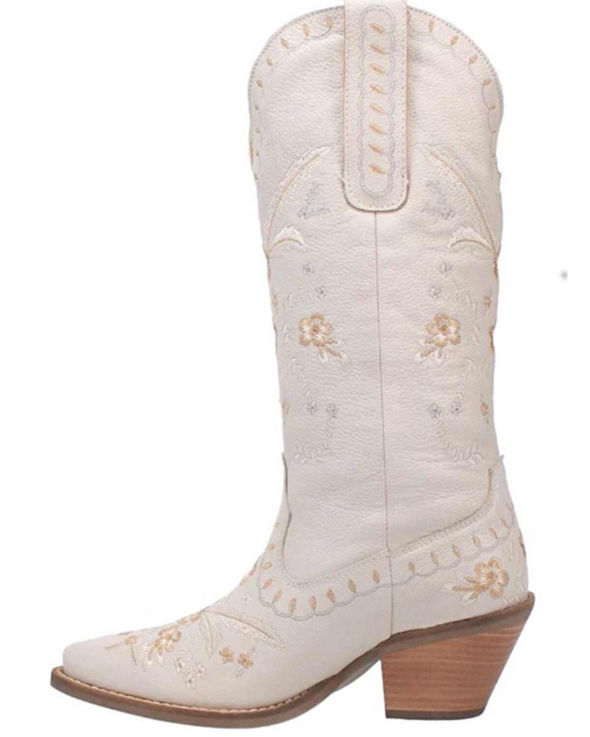 Image #3 - Dingo Women's Full Bloom Western Boots - Round Toe, White, hi-res