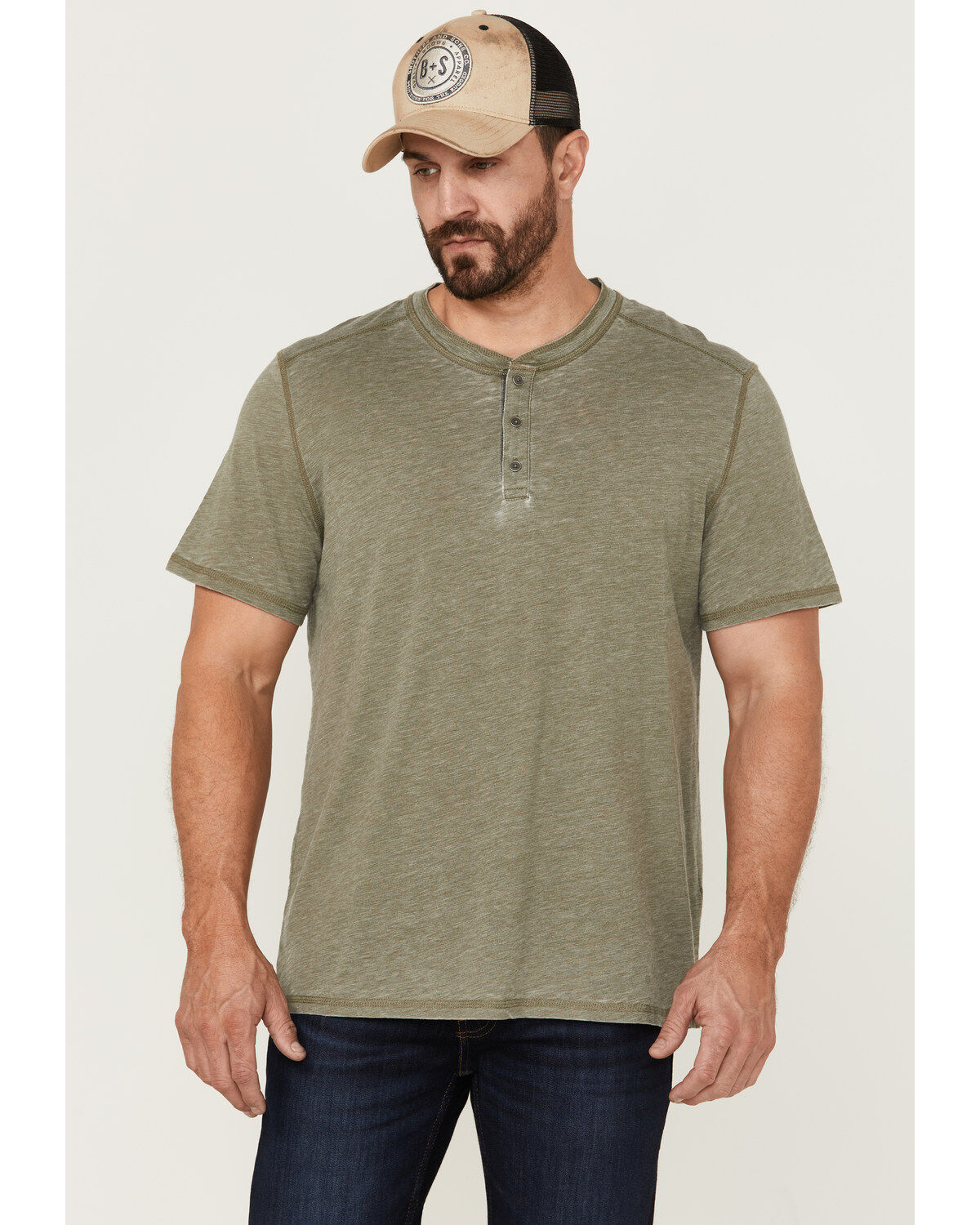 Image #1 - Flag & Anthem Men's Chatham Slub Burnout Henley T-Shirt, , hi-res