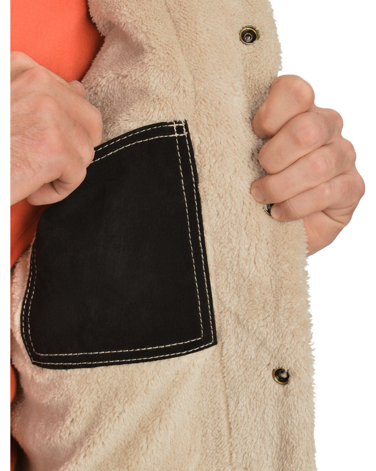 Image #4 - Scully Men's Boar Suede Pilot Jacket, Black, hi-res
