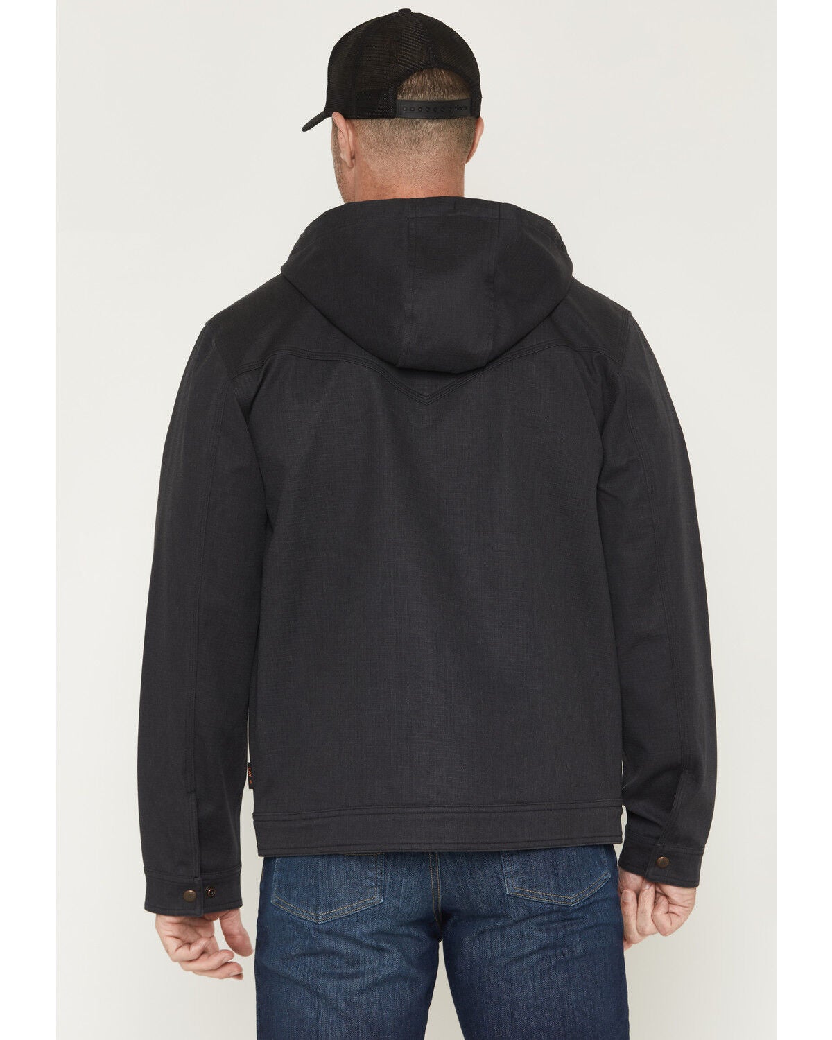 Image #4 - Cody James Men's FR Harrisburg Hooded Softshell Jacket, Black, hi-res