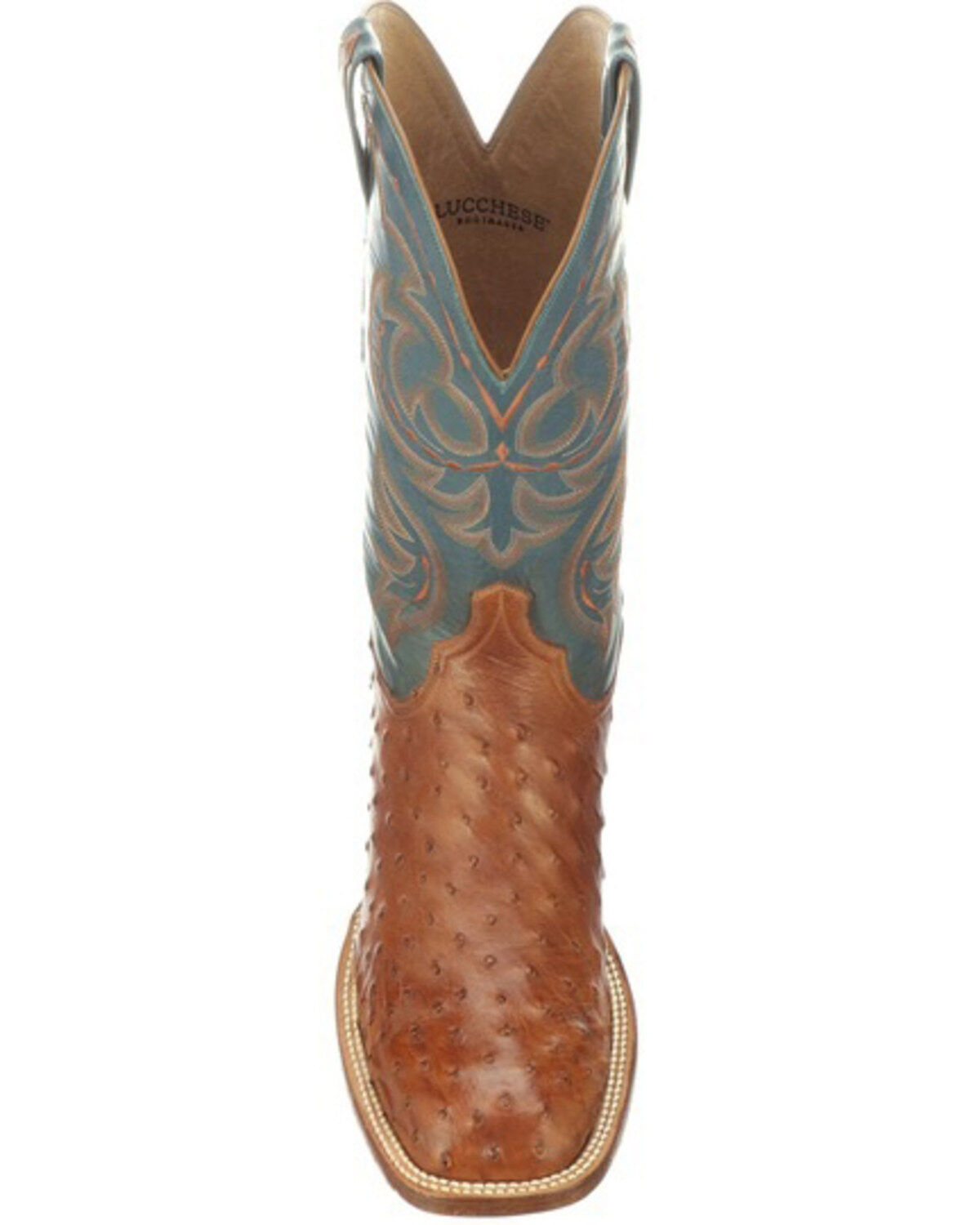 lucchese ostrich square toe boots
