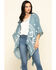 Image #1 - Shyanne Women's Textured Aztec Two-Toned Shawl, Blue, hi-res