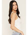 Image #2 - Blue Life Women's Lace Neck Tank, White, hi-res