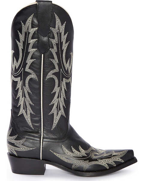 Image #3 - Stetson Women's Tina Flame Pita Embroidery Western Boots - Snip Toe, Black, hi-res
