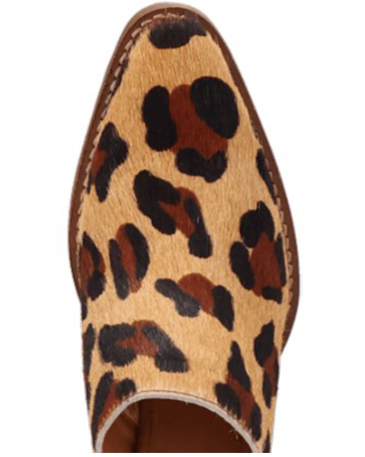 Image #6 - Dingo Women's Calico Leopard Print Hairon Mules - Round Toe, Leopard, hi-res