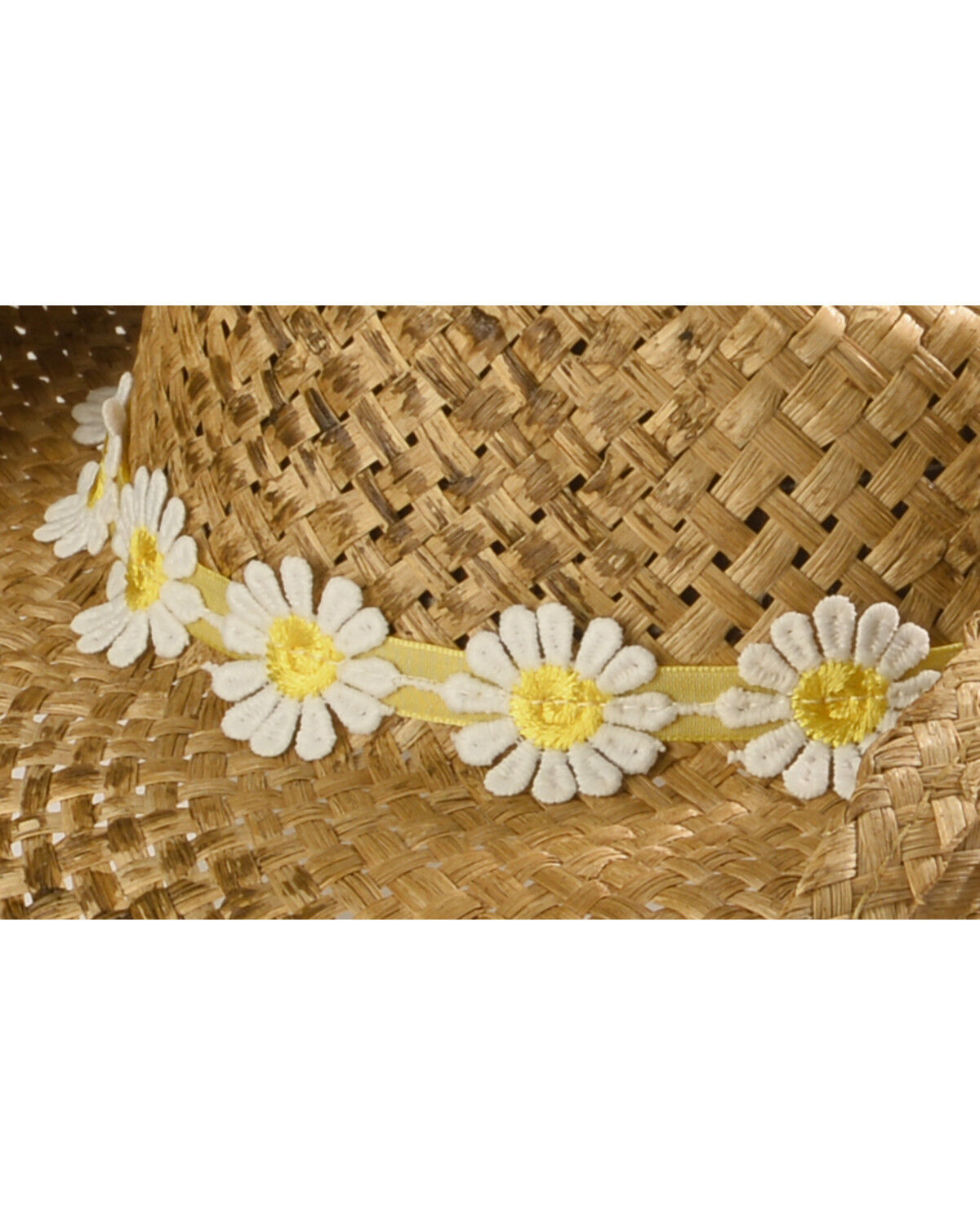 Image #2 - Shyanne® Girls' Daisy Straw Hat, Brown, hi-res
