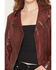 Image #3 - Mauritius Leather Women's Fayola Featherweight Leather Moto Jacket, Wine, hi-res