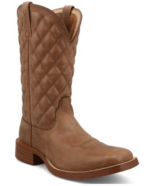 Twisted X Women's 11" Tech X™ Western Boots - Broad Square Toe, Brown, hi-res