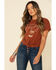 Shyanne Women's Rust Shot Of Whiskey Graphic Tee , Rust Copper, hi-res