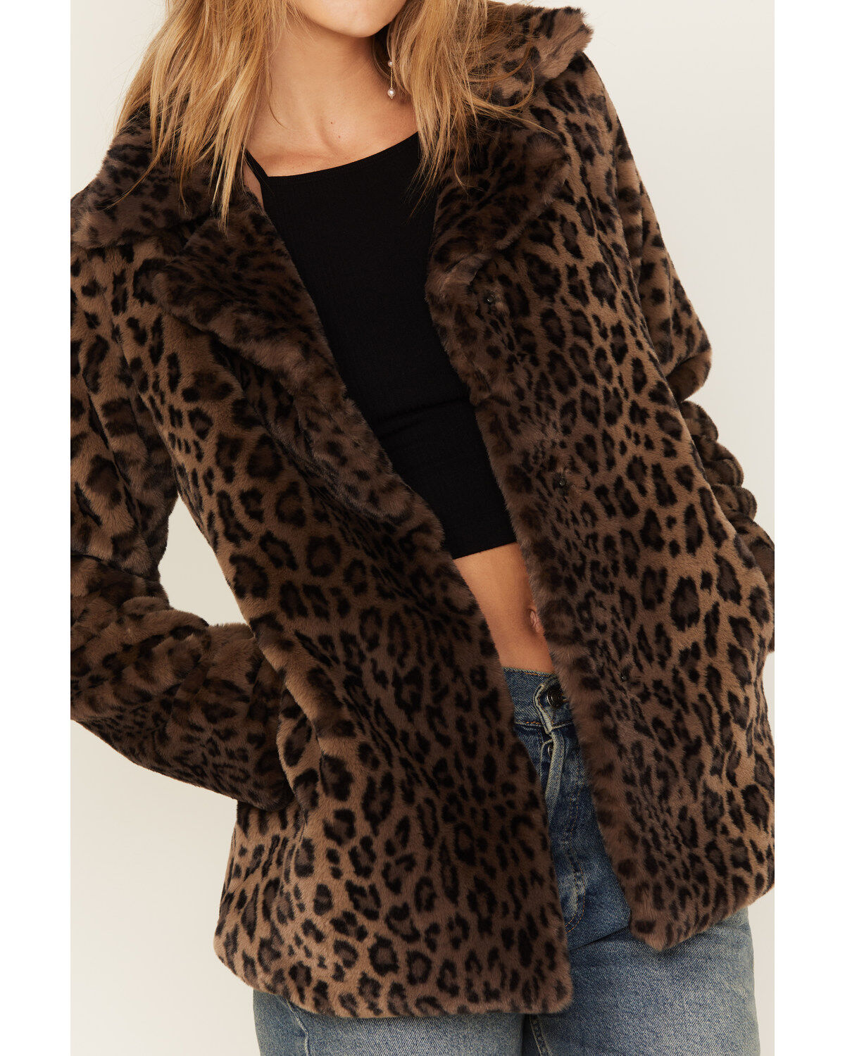 Image #3 - Shyanne Women's Leopard Print Faux Fur Coat, , hi-res