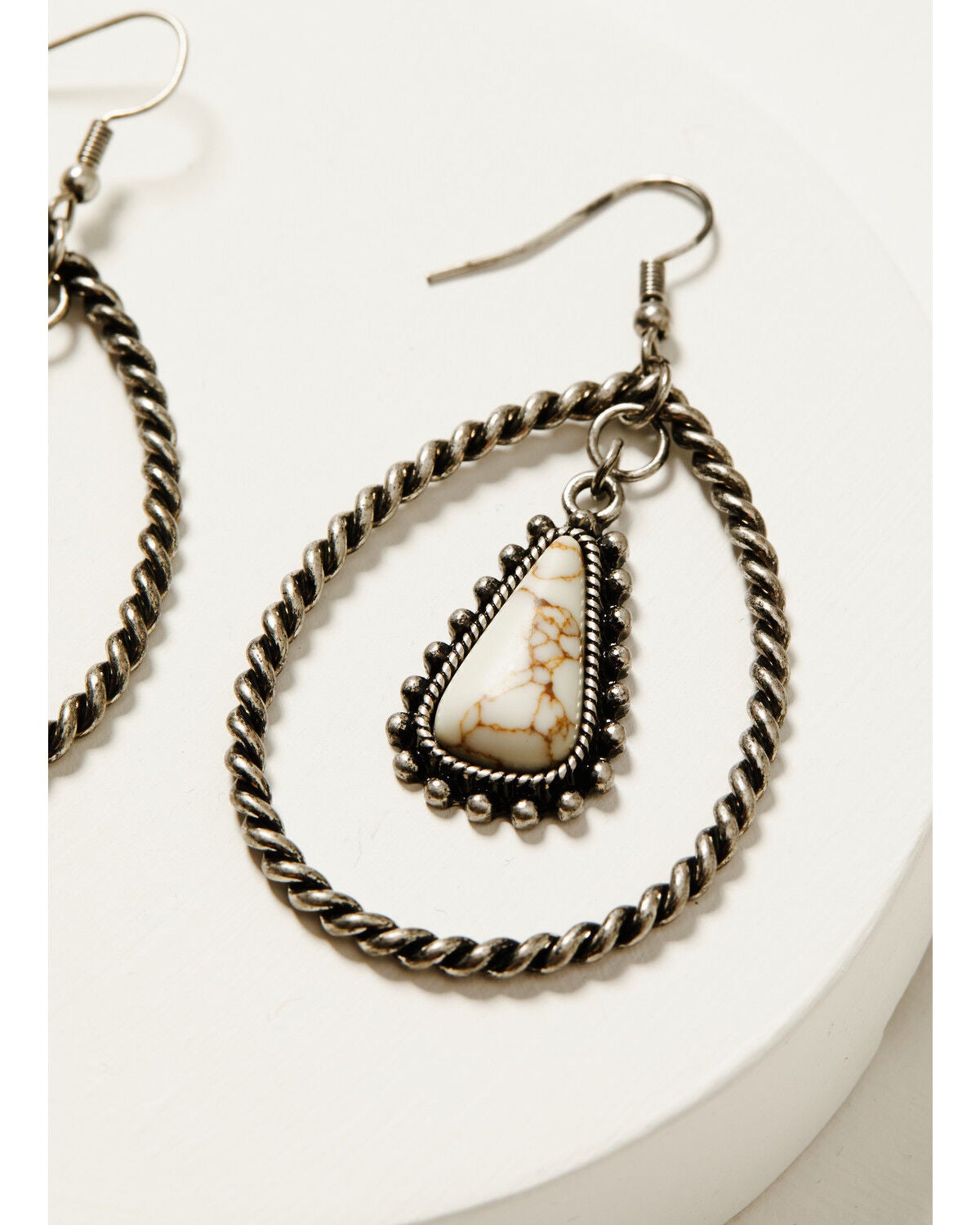 Image #2 - Shyanne Women's Isla Oasis Teardrop Earrings, White, hi-res