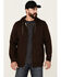 Moonshine Spirit Men's Brown Koa Wood Zip-Front Hooded Jacket, Brown, hi-res