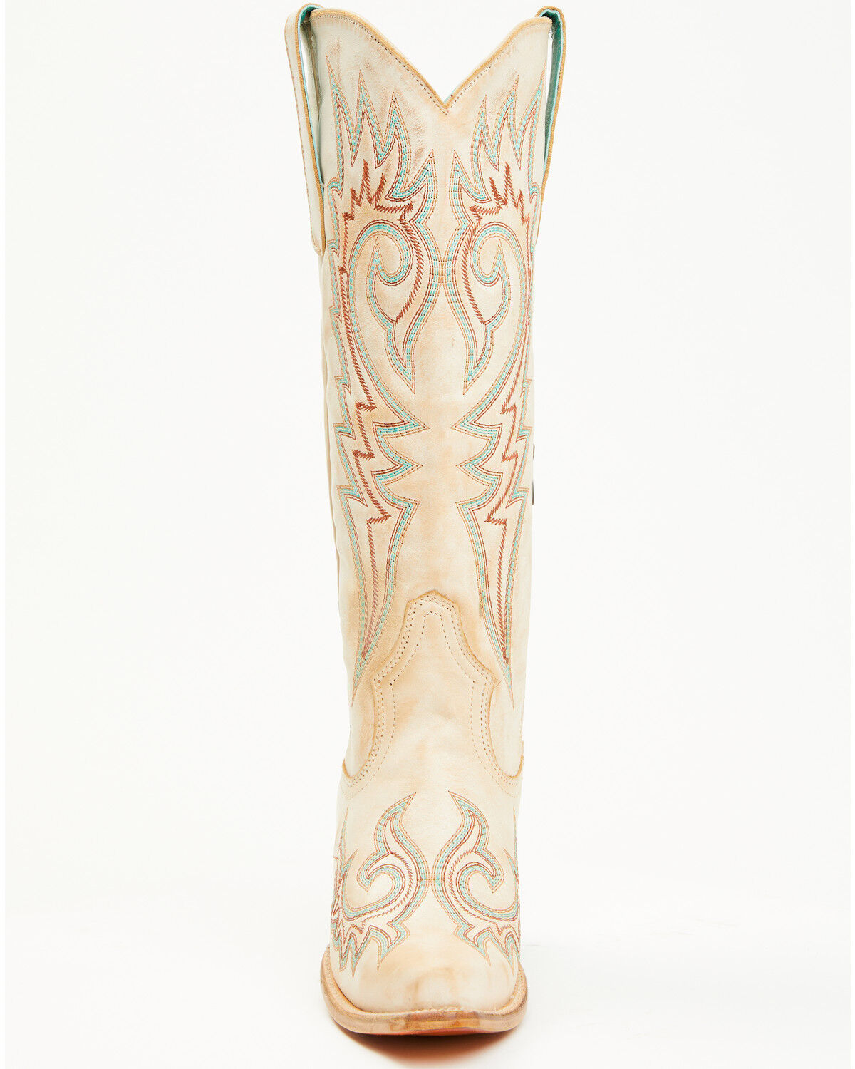 Image #4 - Corral Women's Embroidered Tall Western Boots - Snip Toe, Ivory, hi-res