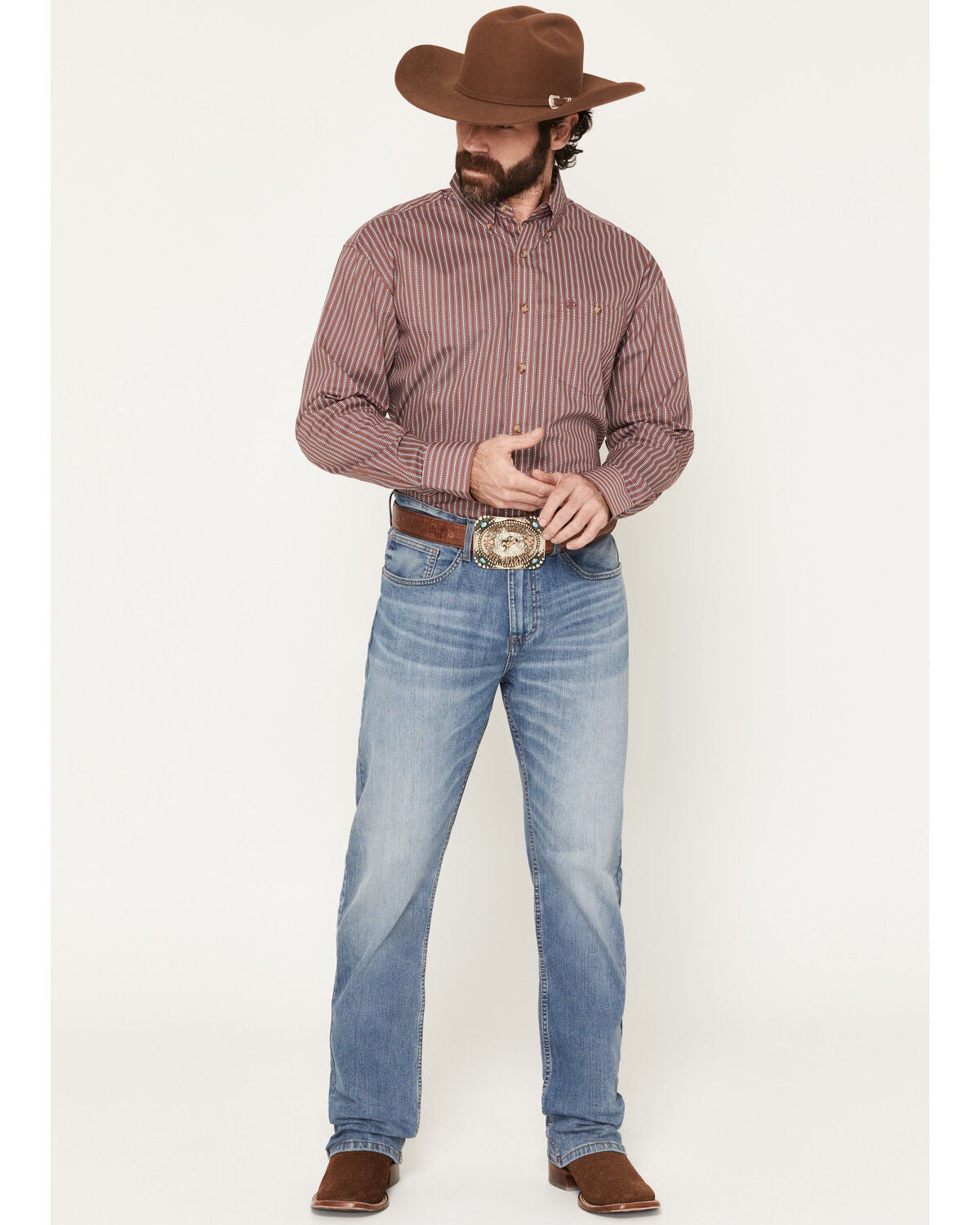 Image #1 - Wrangler 20X Men's Topsail Medium Wash Slim Vintage Bootcut Stretch Denim Jeans, Medium Wash, hi-res