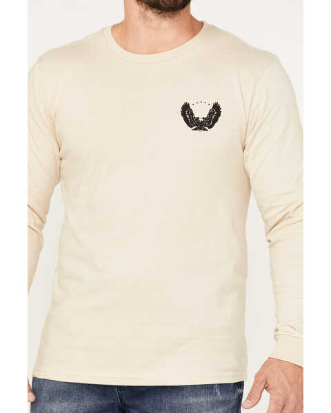 Brixton Men's Talon Eagle Graphic Long Sleeve T-Shirt, Cream, hi-res