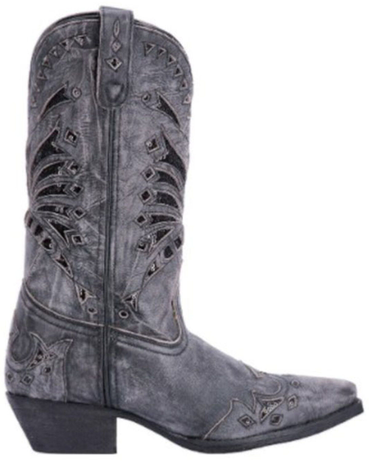Image #2 - Laredo Women's Leather Stevie Western Boots, Black, hi-res