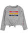 Levi's Toddler Girls' Live In Levi's Graphic Tie-Front Long Sleeve Top , Grey, hi-res