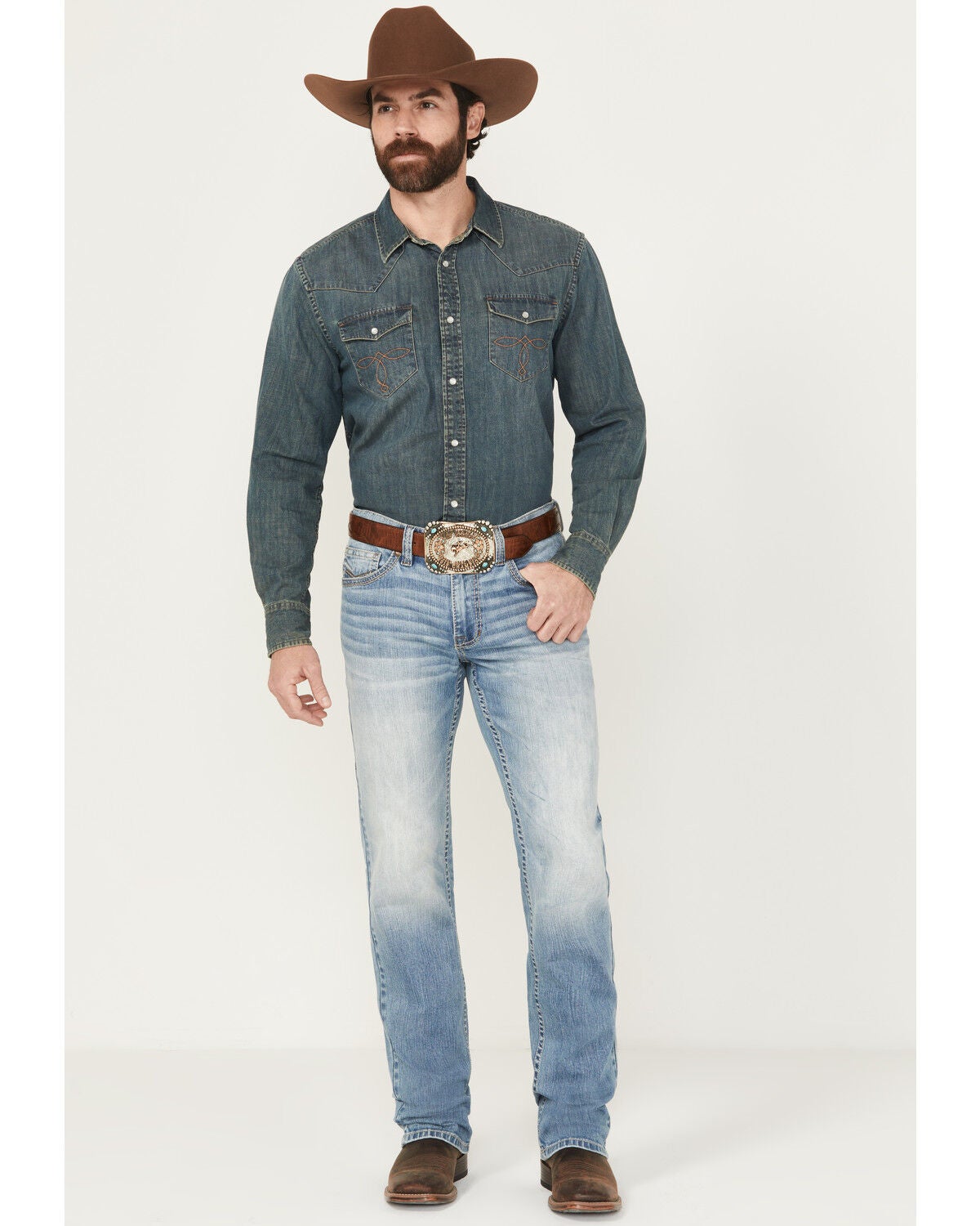 Cody James Men's Montoya Wash Jackson Slim Straight Stretch Denim Jeans, Medium Wash, hi-res