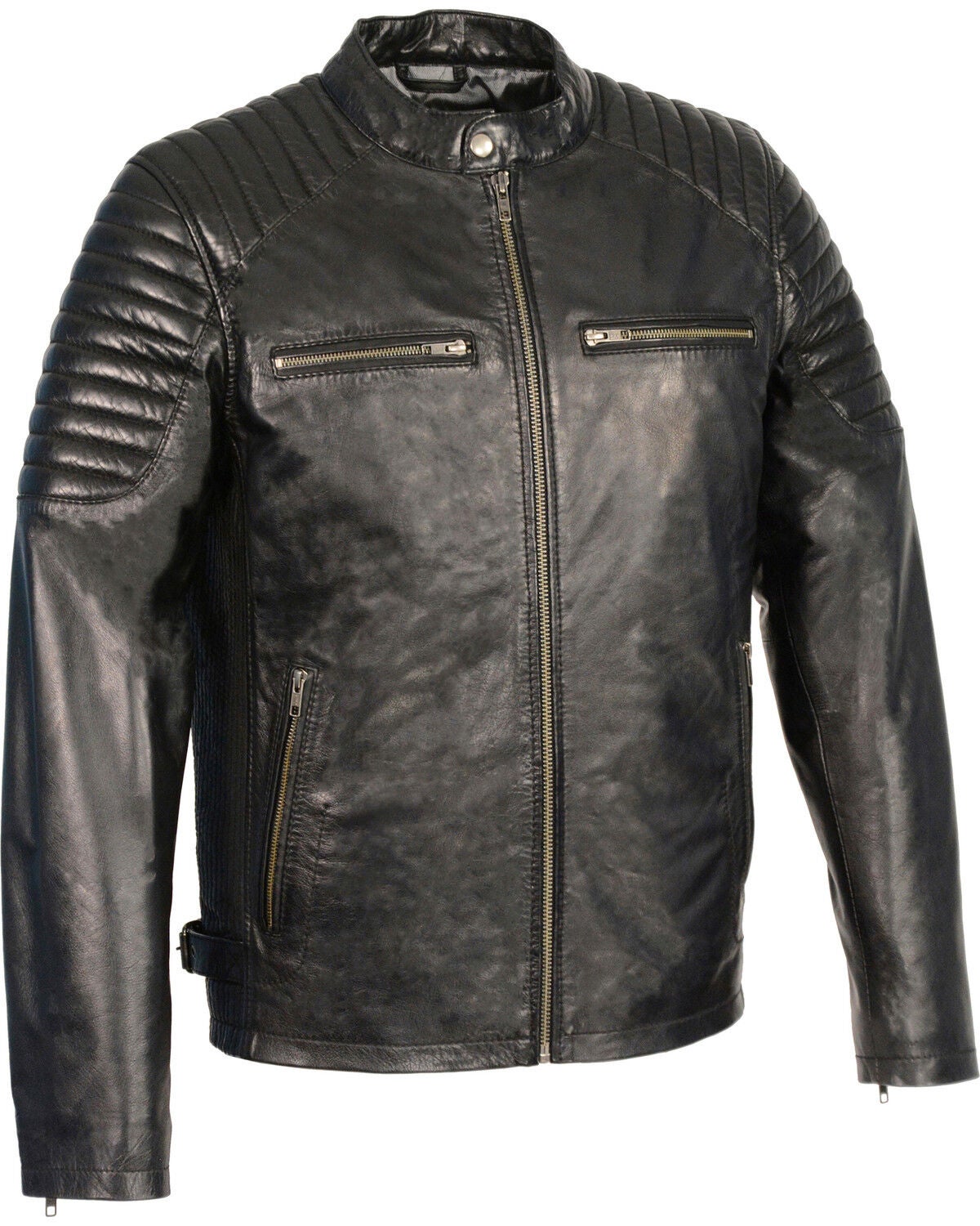 Milwaukee Leather Men's Sheepskin Moto Leather Jacket | Boot Barn